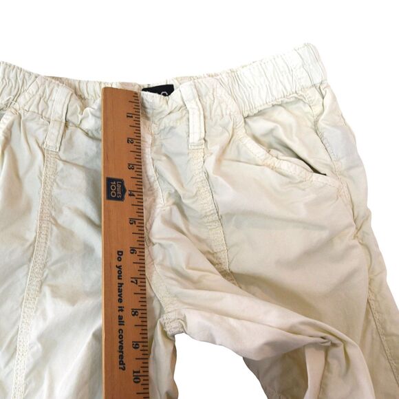 BDG Y2K Cargo Pants Khaki Cream Low-Rise Elastic Waist Wide Leg S - Picture 6 of 9